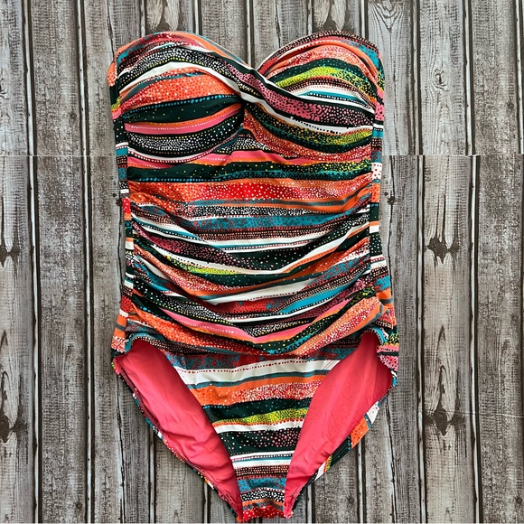 Anne Cole Other - Anne Cole Twist Front Shirred One Piece Swimsuit Size 12